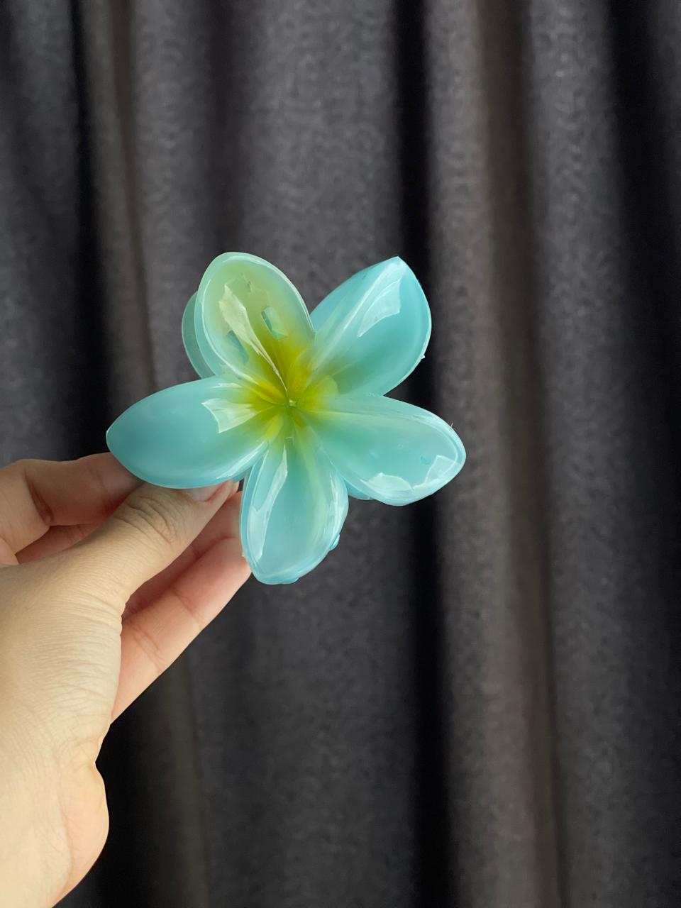 Clips Hawaianos Flor de Plumeria