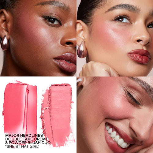 Mini Major Headline Double-Take Cream & Powder Blush Duo Patrick Ta