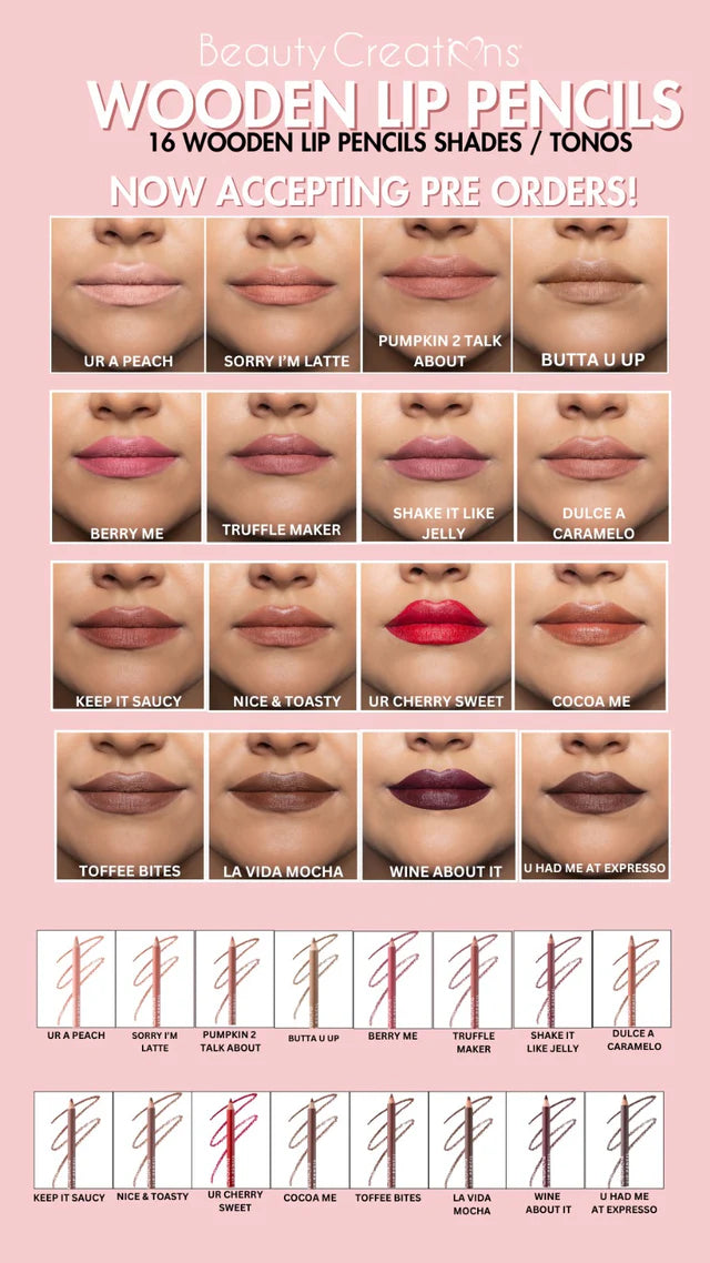 Wooden Lip Liner/Pencil Beauty Creations