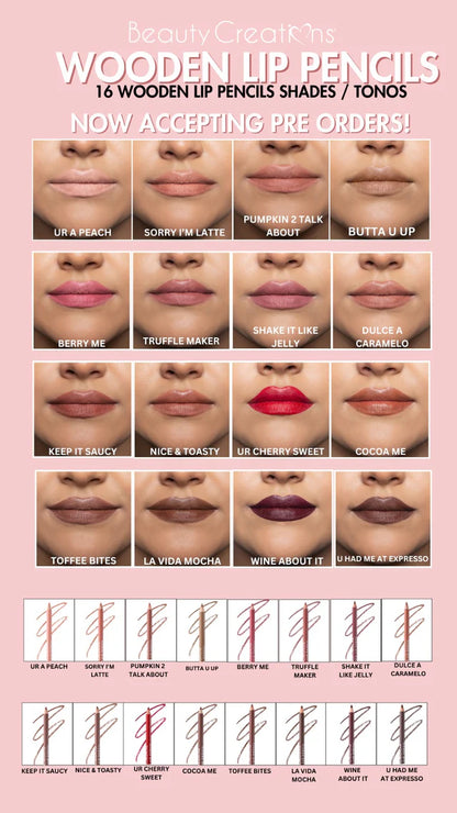 Wooden Lip Liner/Pencil Beauty Creations