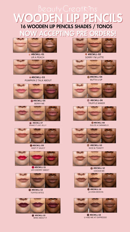Wooden Lip Liner/Pencil Beauty Creations