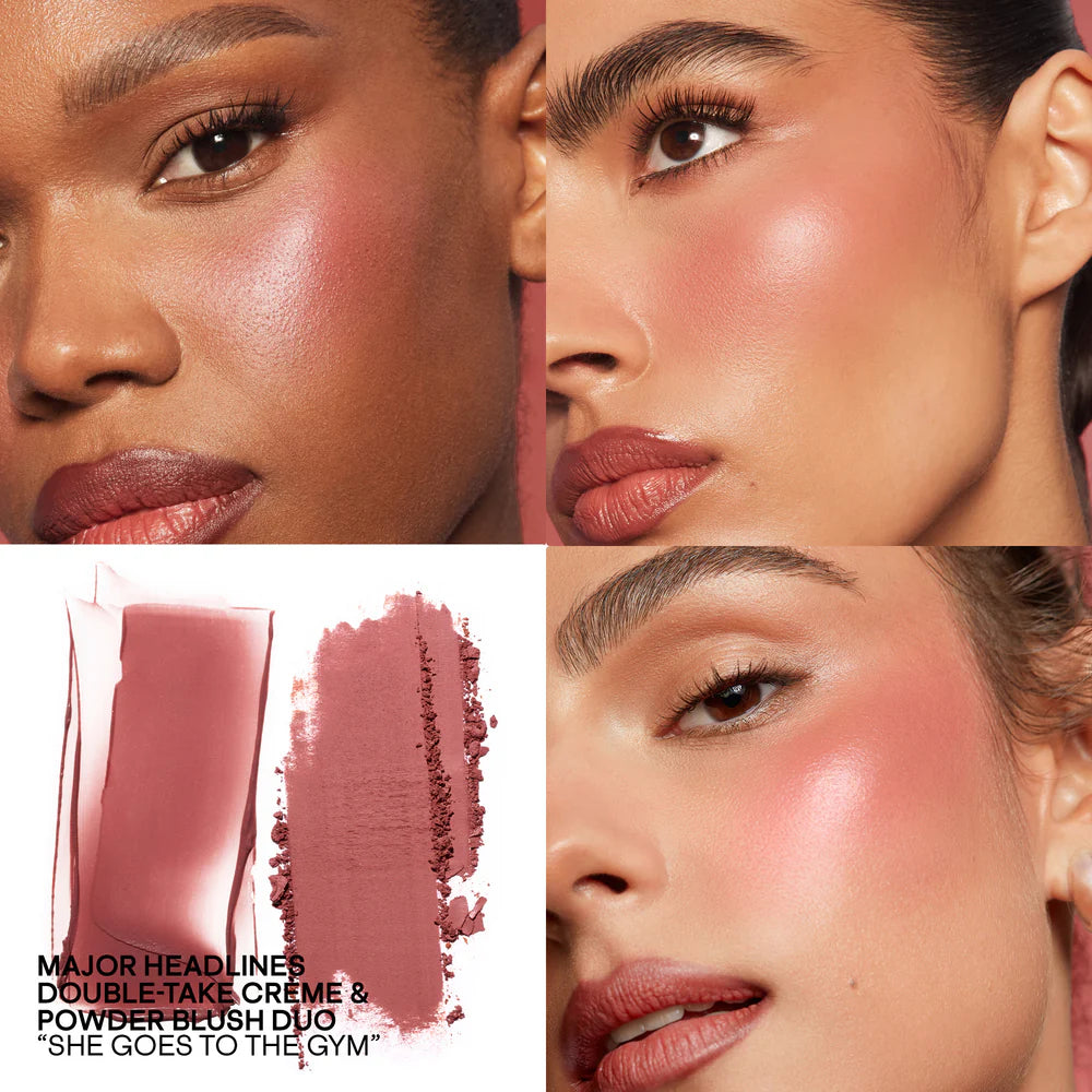 Mini Major Headline Double-Take Cream & Powder Blush Duo Patrick Ta
