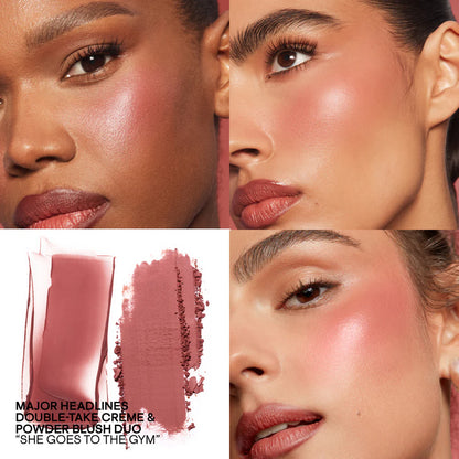 Mini Major Headline Double-Take Cream & Powder Blush Duo Patrick Ta