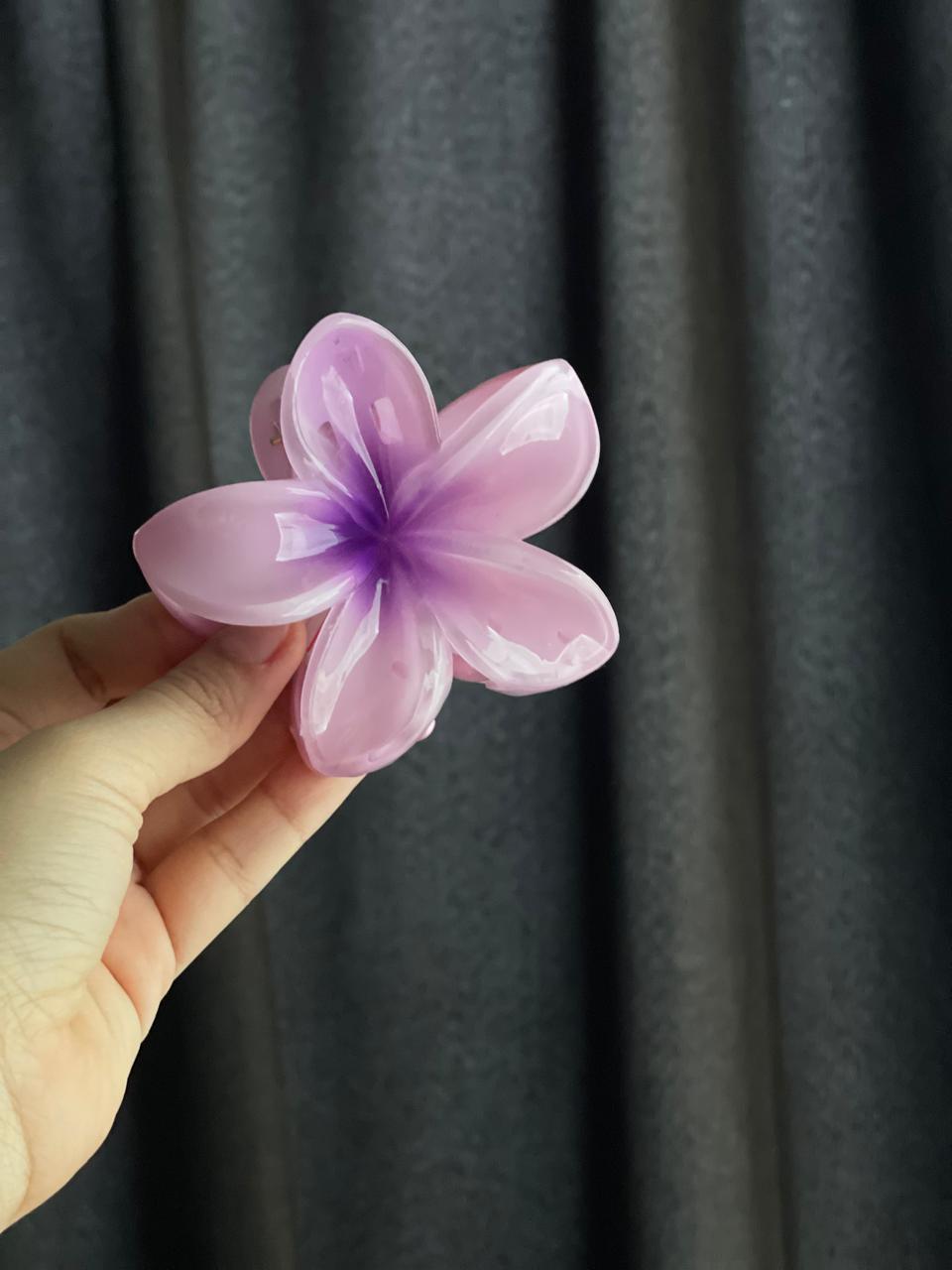 Clips Hawaianos Flor de Plumeria