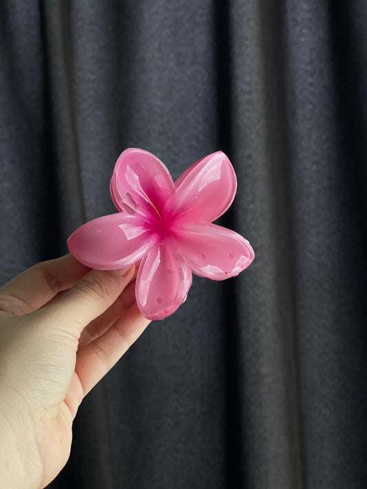 Clips Hawaianos Flor de Plumeria
