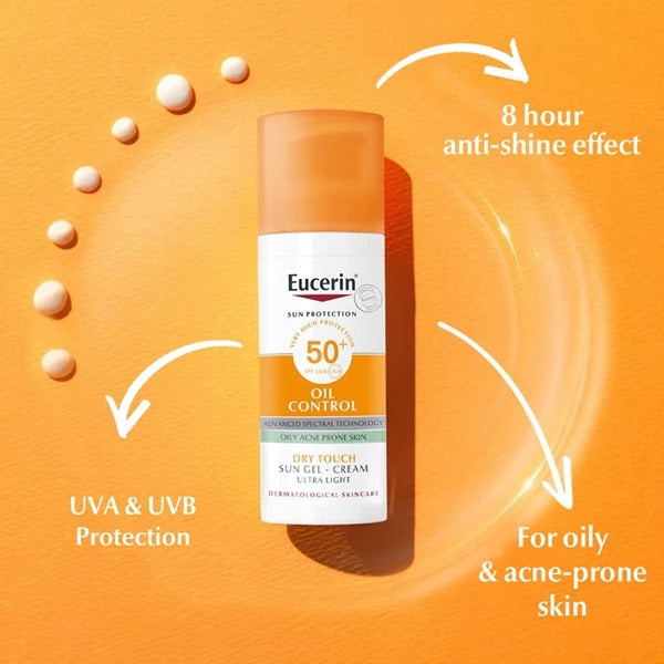 Oil Control Sun Gel- Cream 50SPF Toque Seco Eucerin