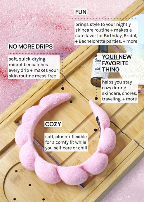 Bubble Spa Headband Skincare Set