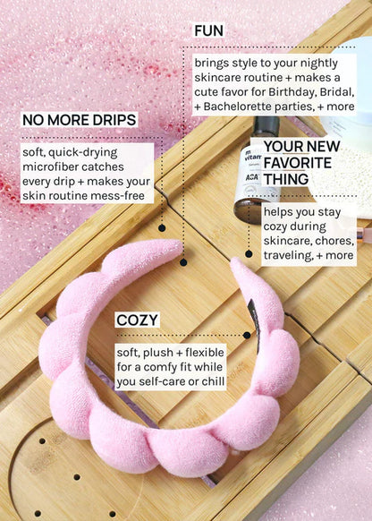 Bubble Spa Headband Skincare Set